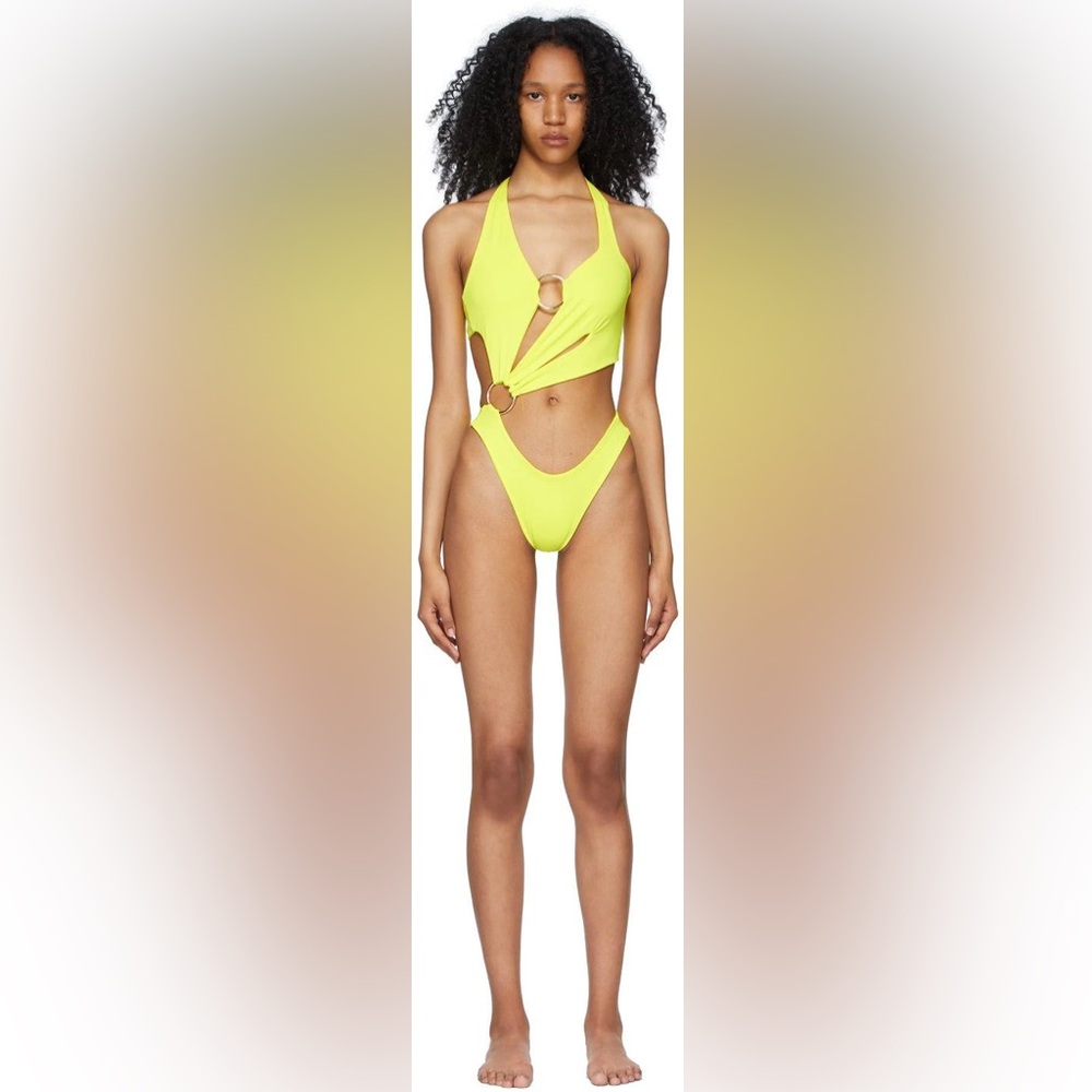 Louisa Ballou Sex Wax Swimsuit Yellow XL $350 NWT